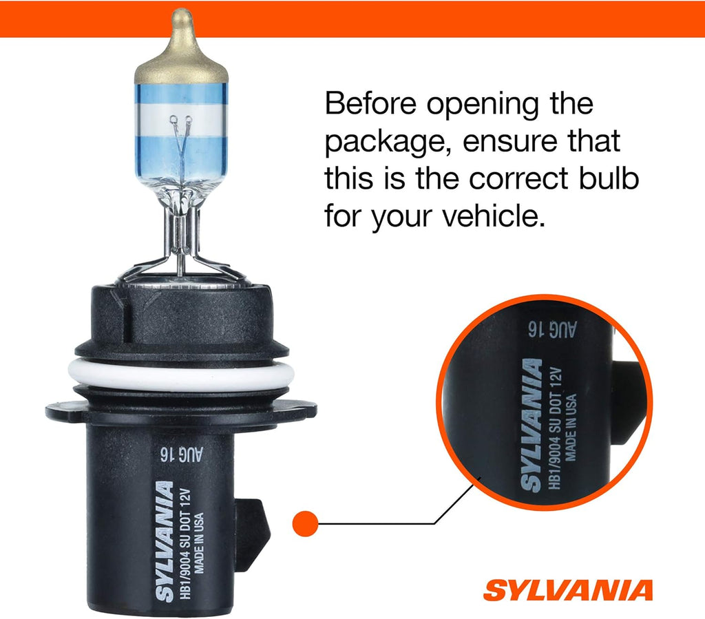 9004 Halogen Headlight Bulb High Beam Low Beam Fog Replacement Bulb Pack of 2 S54713