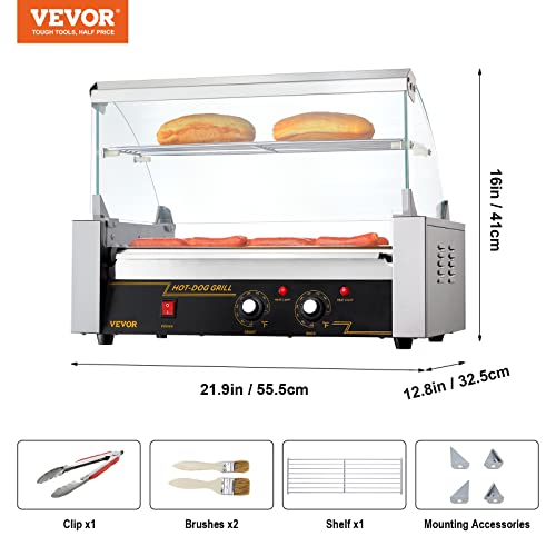12 Hot Dog Capacity 5 Rollers Stainless Steel Hot Dog Roller M439