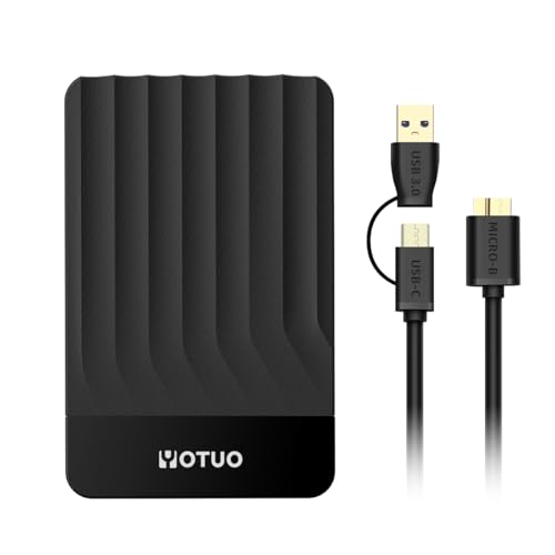 Black 1TB External Hard Drive USB 3.0 USB-C Q4322