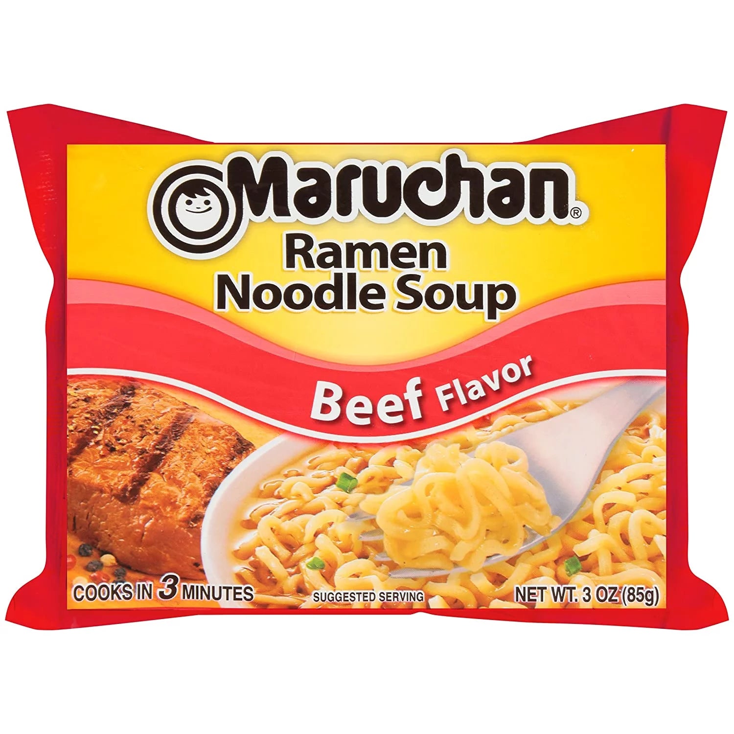 Ramen Beef and Roast Beef Noodles Variety Pack Soup, 3 Oz, 24 Ct X837069