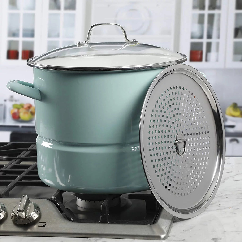 Stainless Steel 16 Quart Steamer Stock Pot with Insert and Lid U688