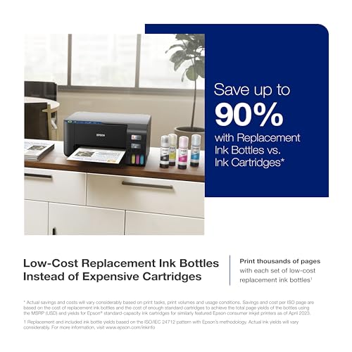 Wireless Color All-in-One Supertank Printer with Scan and Copy, Black Z645686