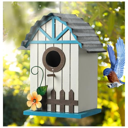 Blue Bird Houses Wooden Bird Nesting Box Y7653