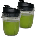 2pcs 18oz Jar cup with Spout Lid for Nutri Ninja Blender Auto iQ V6713