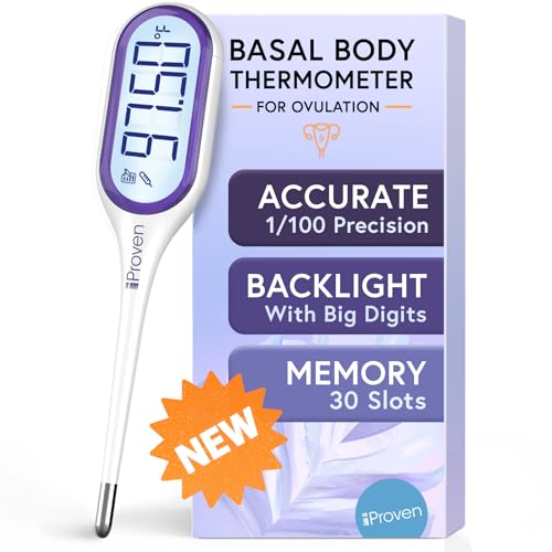 Basal Body Thermometer with Backlight, 1/100 Degree High Precision U31333