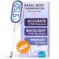 Basal Body Thermometer with Backlight, 1/100 Degree High Precision U31333