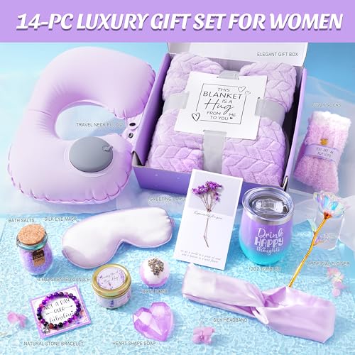 Ocean Relaxing Spa Gift Basket Care Package with Blanket Q387334