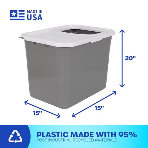 Top Entry Cat Litter Box With Filter Lid W622