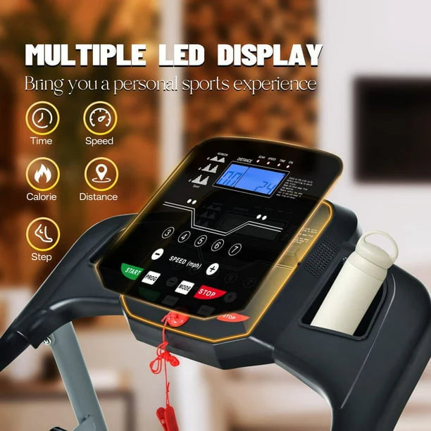 Foldable Electric Treadmill with Incline 230 LB Capacity Q739