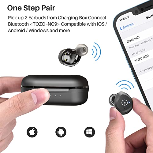 Matte Black Hybrid Active Noise Cancelling Wireless Earbuds S803