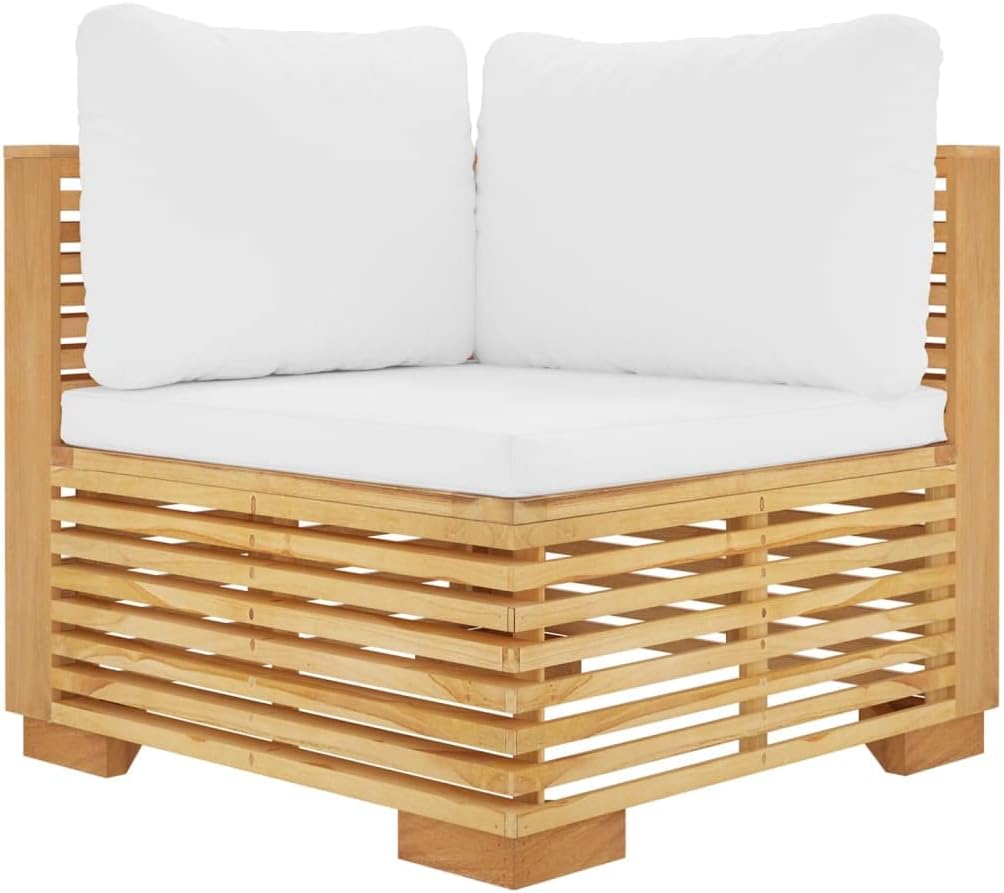 5 Piece Patio Lounge Set with Cushions Solid Wood Teak L830
