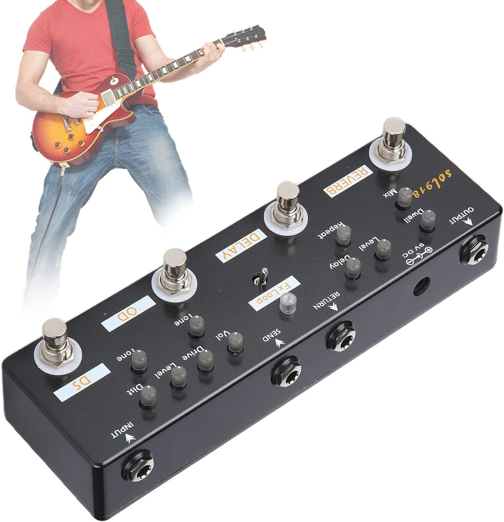 5 Mode Reverb Delay Distortion Overdrive Guitar Effect Pedal M513