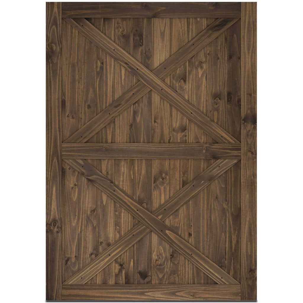 Sliding Interior Barn Door Unfinished Pine Wood V41060