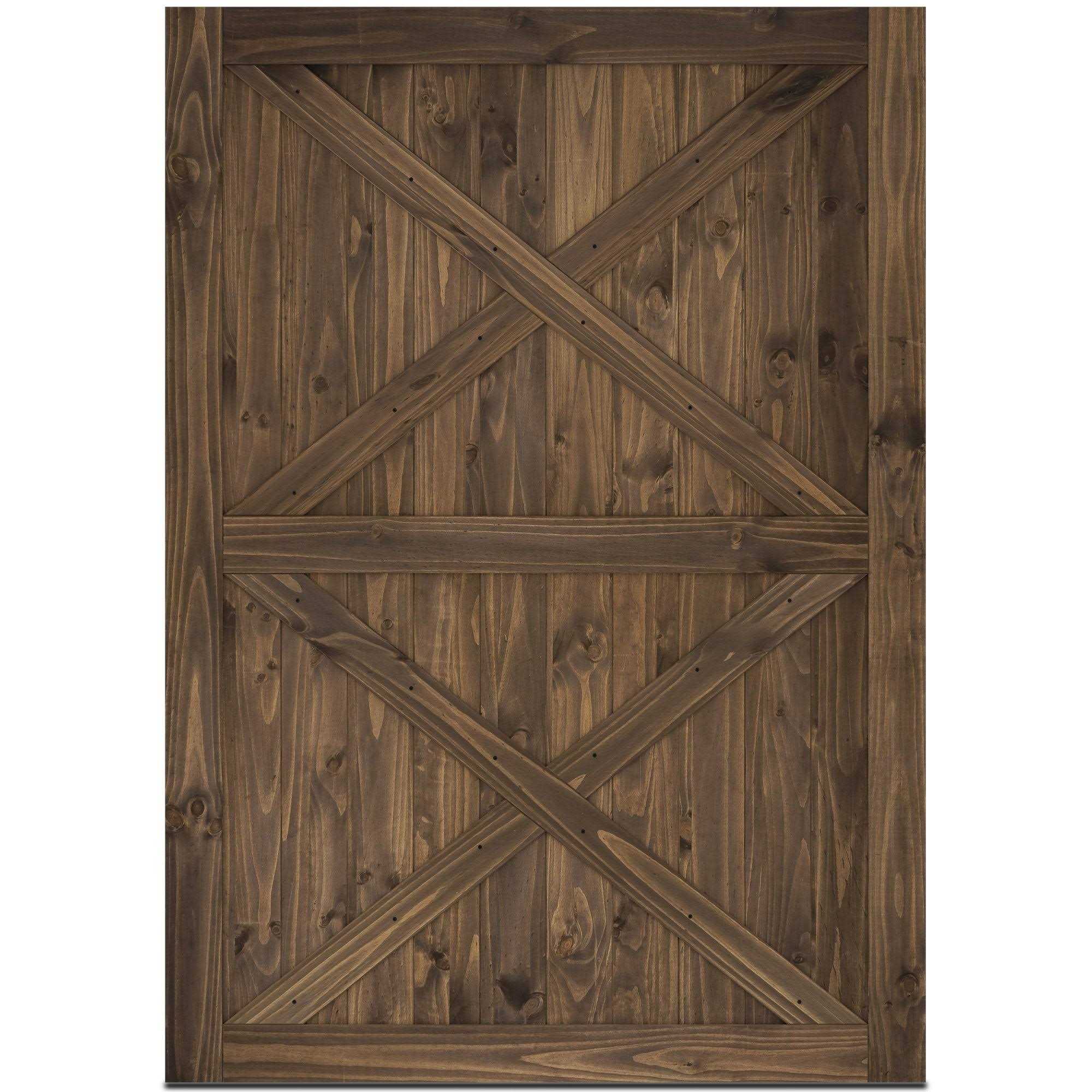 Sliding Interior Barn Door Unfinished Pine Wood V41060