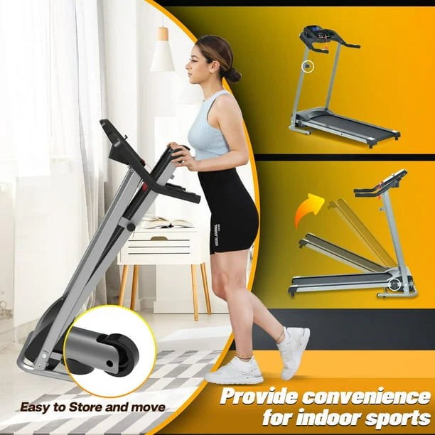 Foldable Electric Treadmill with Incline 230 LB Capacity Q739