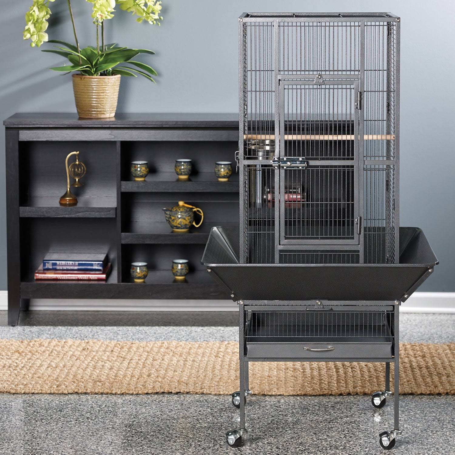 Pewter Bird Cage S565406