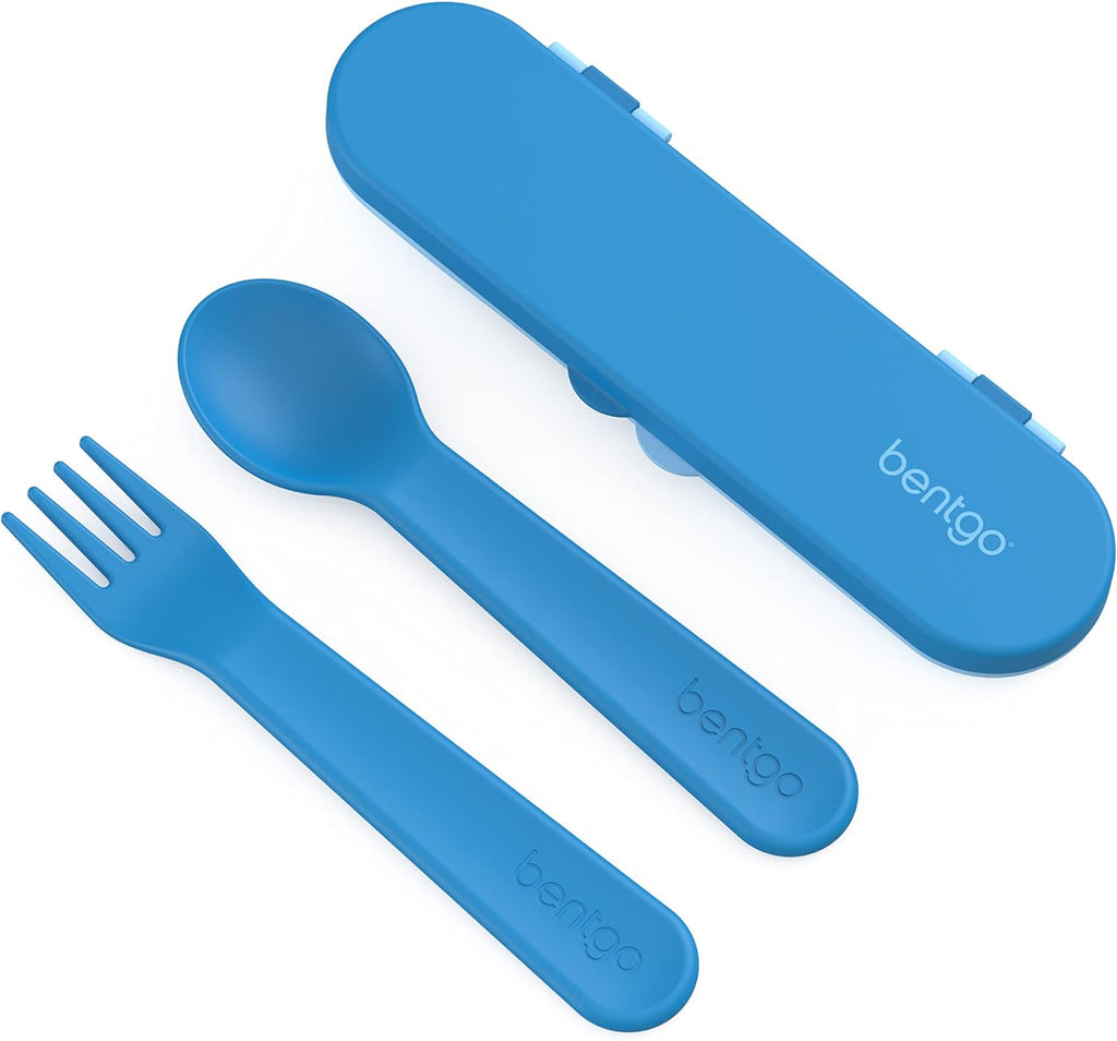 Kids Chill Lunch Box (Green/Navy) With Reusable Plastic Utensils (Blue) M762127