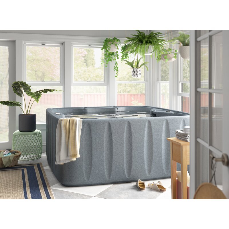6 Person 29 Jet Square Plug And Play Hot Tub V9869