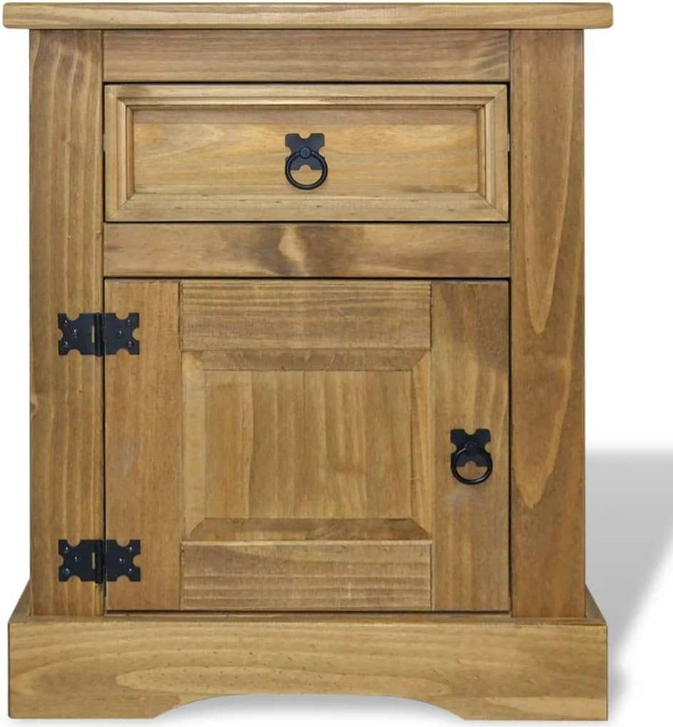 Mexican Pine Bedside Cabinet 20.9"x15.4"x26.4" X258786