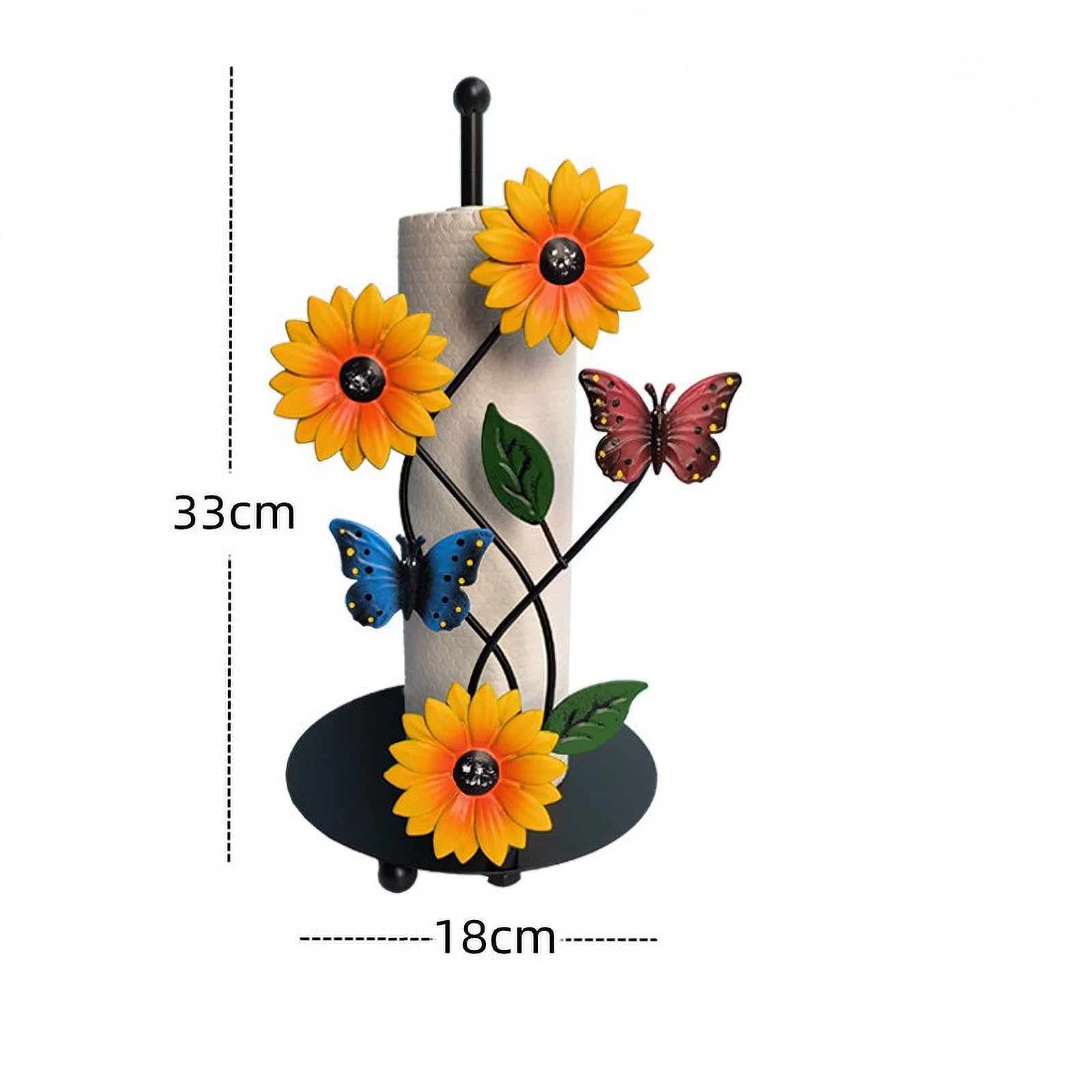Painted Butterfly Vertical Paper Towel Rack Y934167