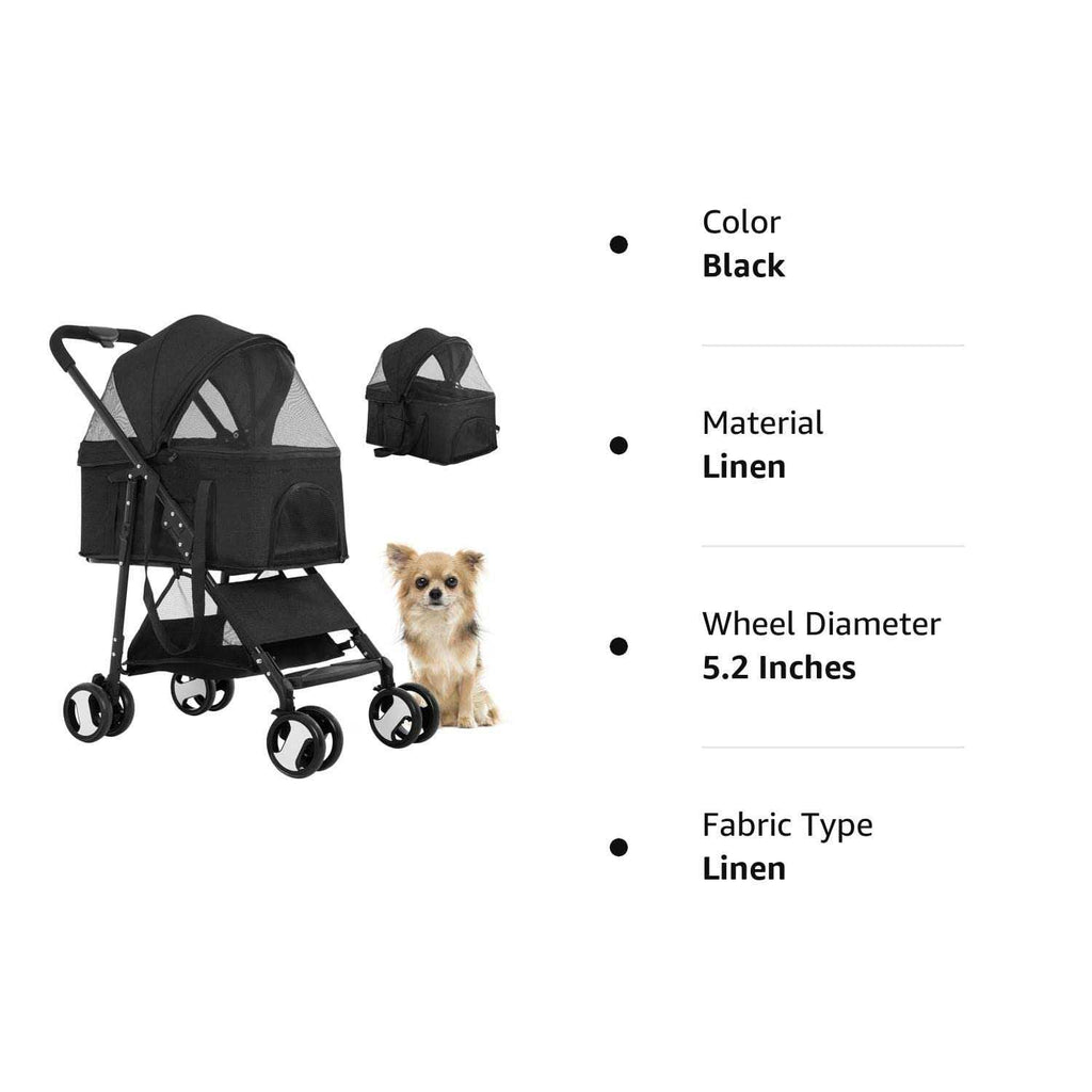 3-in-1 Pet Stroller with Detachable Carrier B82650