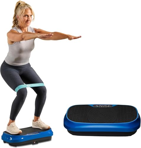Mini Vibration Plate Exercise Machine with 2 Loop Bands & 4 Resistance Bands A7047