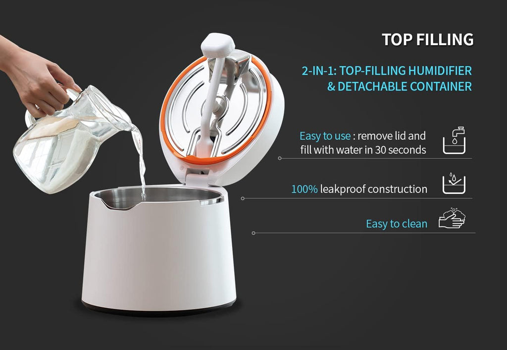 Stainless Steel Ultrasonic Cool Mist Humidifier 1gal B47275