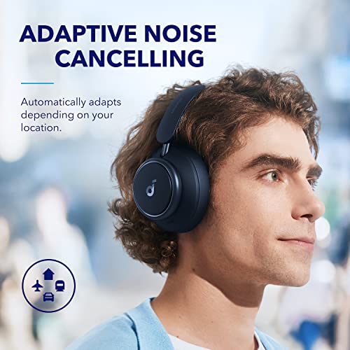 Adaptive Active Noise Cancelling Headphones, 50H Playtime, Bluetooth 5.3 V722