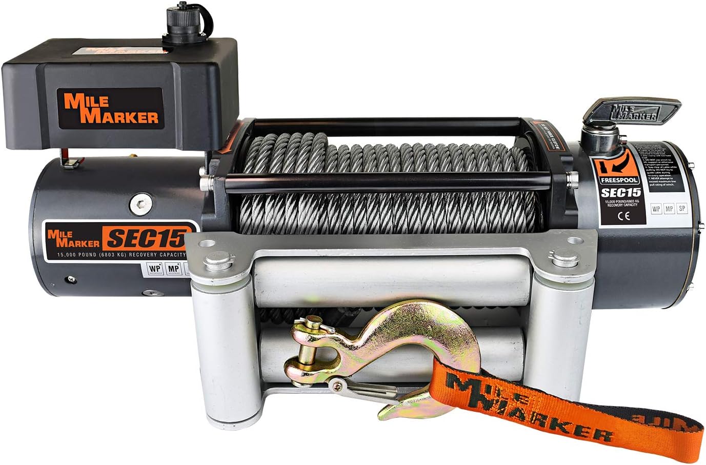 15,000 lb. Capacity Electric Winch with Steel Cable S99391