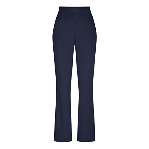 Women’s Bootcut Yoga Pants High Waisted V Crossover Wide Leg Flare Leggings L21478