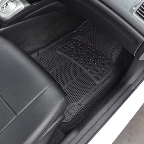 Black Heavy Duty Rubber Floor Mats 2-Piece K5287