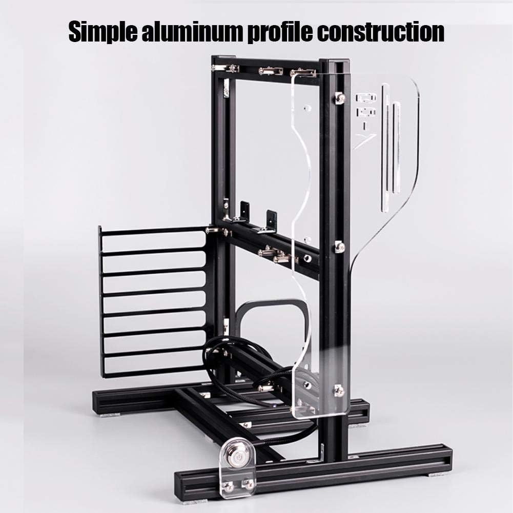 Black Aluminum Open Air Frame Motherboard Chassis Q156237