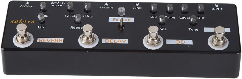 5 Mode Reverb Delay Distortion Overdrive Guitar Effect Pedal M513