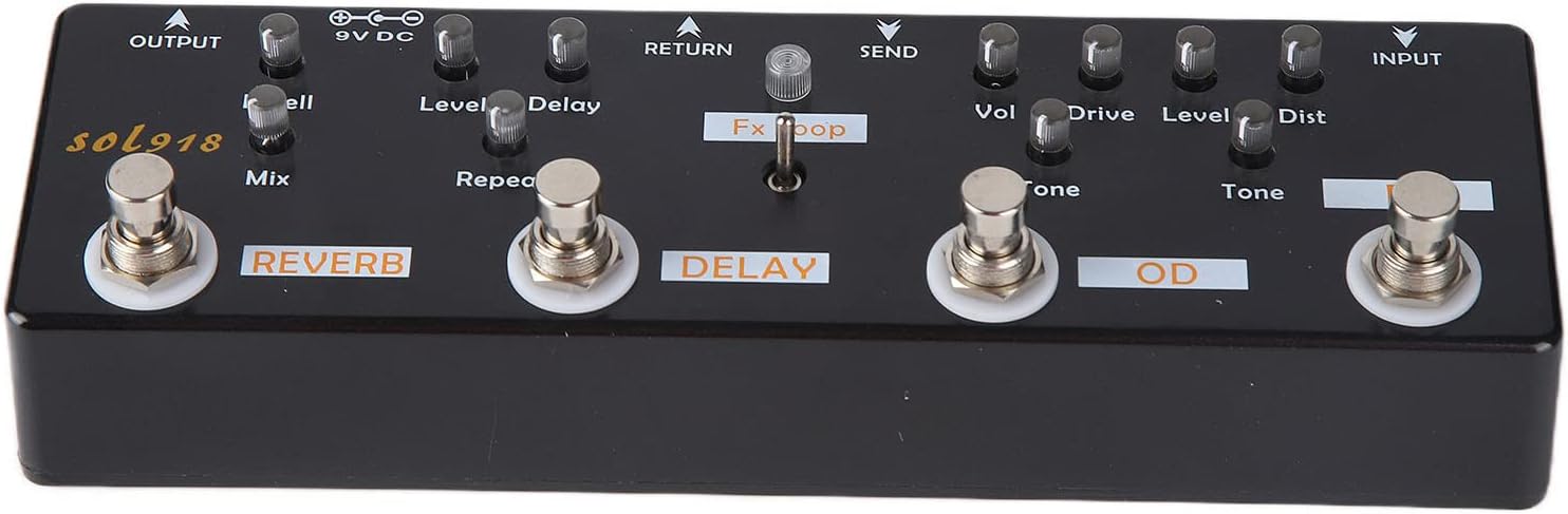 5 Mode Reverb Delay Distortion Overdrive Guitar Effect Pedal M513