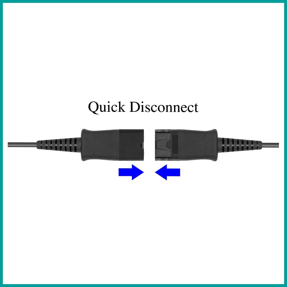 Noise Cancelling Binaural RJ9 VoIP Phone Headset with 3.5mm Adapter R8692