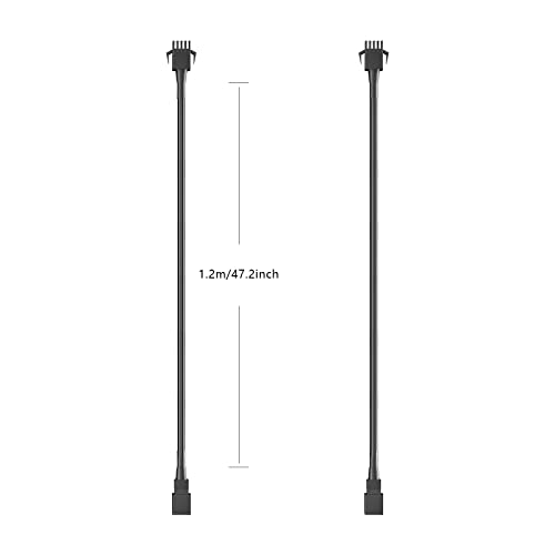 2 PCS 47 Inch 4 Pin LED Extension Cable L4303