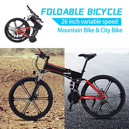 26" 350W 36V 10A Foldable Electric Bike with Removable Battery A819
