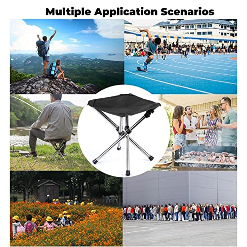Portable Camping Stool with Side Pocket 12.5in Foldable F93838