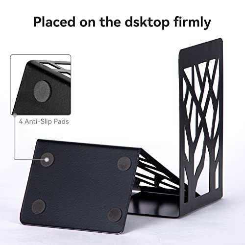 Metal Bookends Black 3 Pair E368