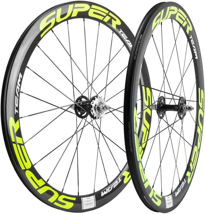 50/23mm Carbon Wheelset Fixed Gear Bike Wheel 700c Clincher Single Speed P724