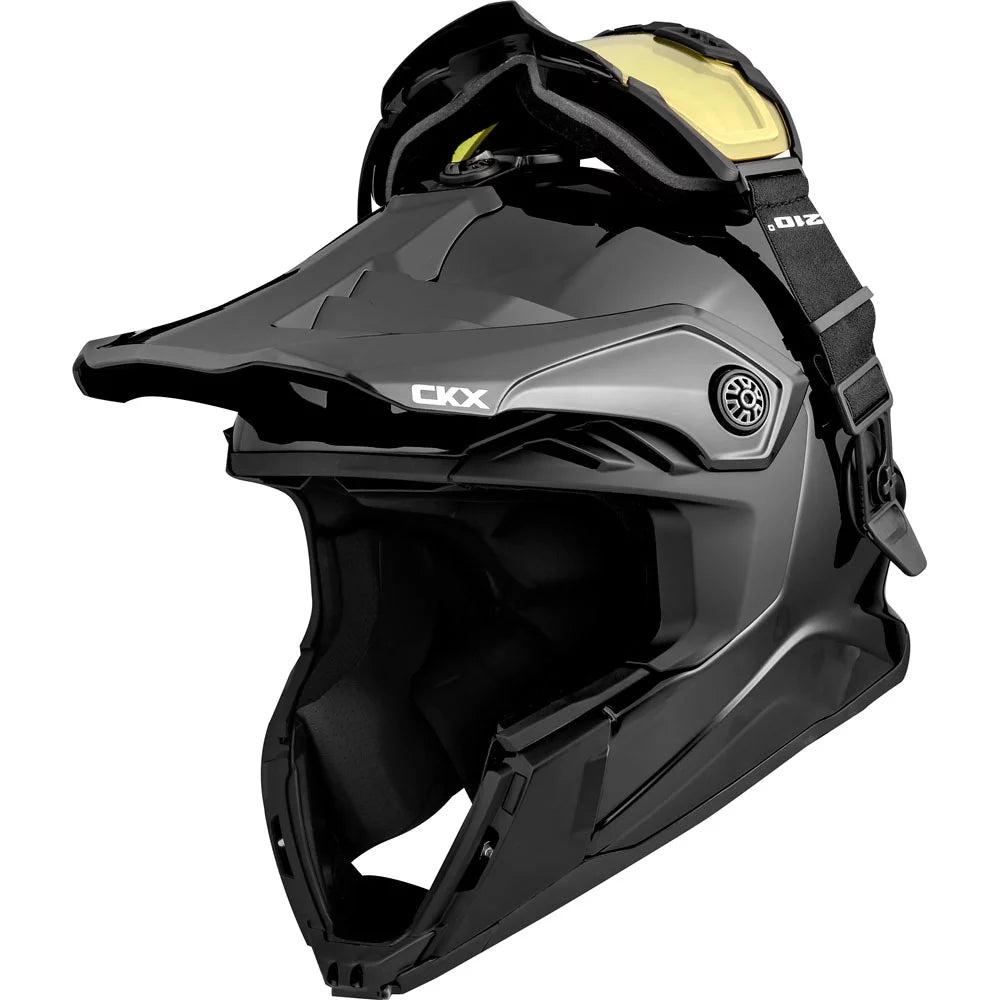 Black Fiberglass Helmet with Electric Lens Goggles XS D474383