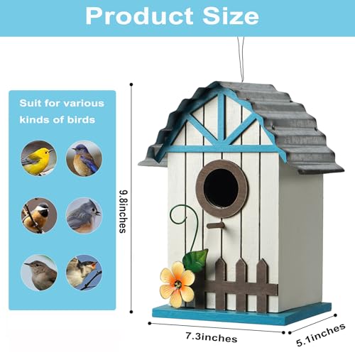 Blue Bird Houses Wooden Bird Nesting Box Y7653