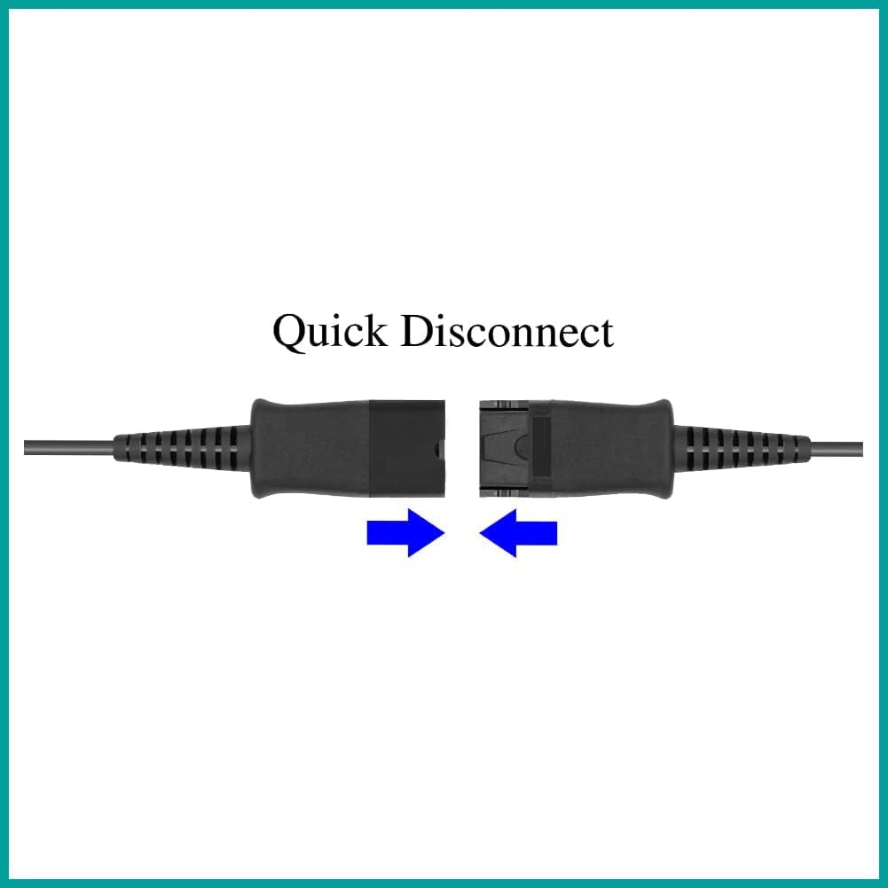 Noise Cancelling Binaural RJ9 VoIP Phone Headset with 3.5mm Adapter R8692