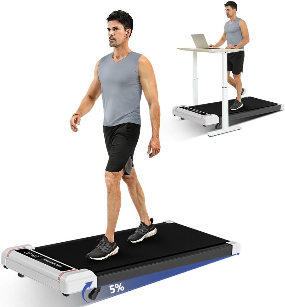 Compact 2-in-1 Under Desk Treadmill with Incline A6867