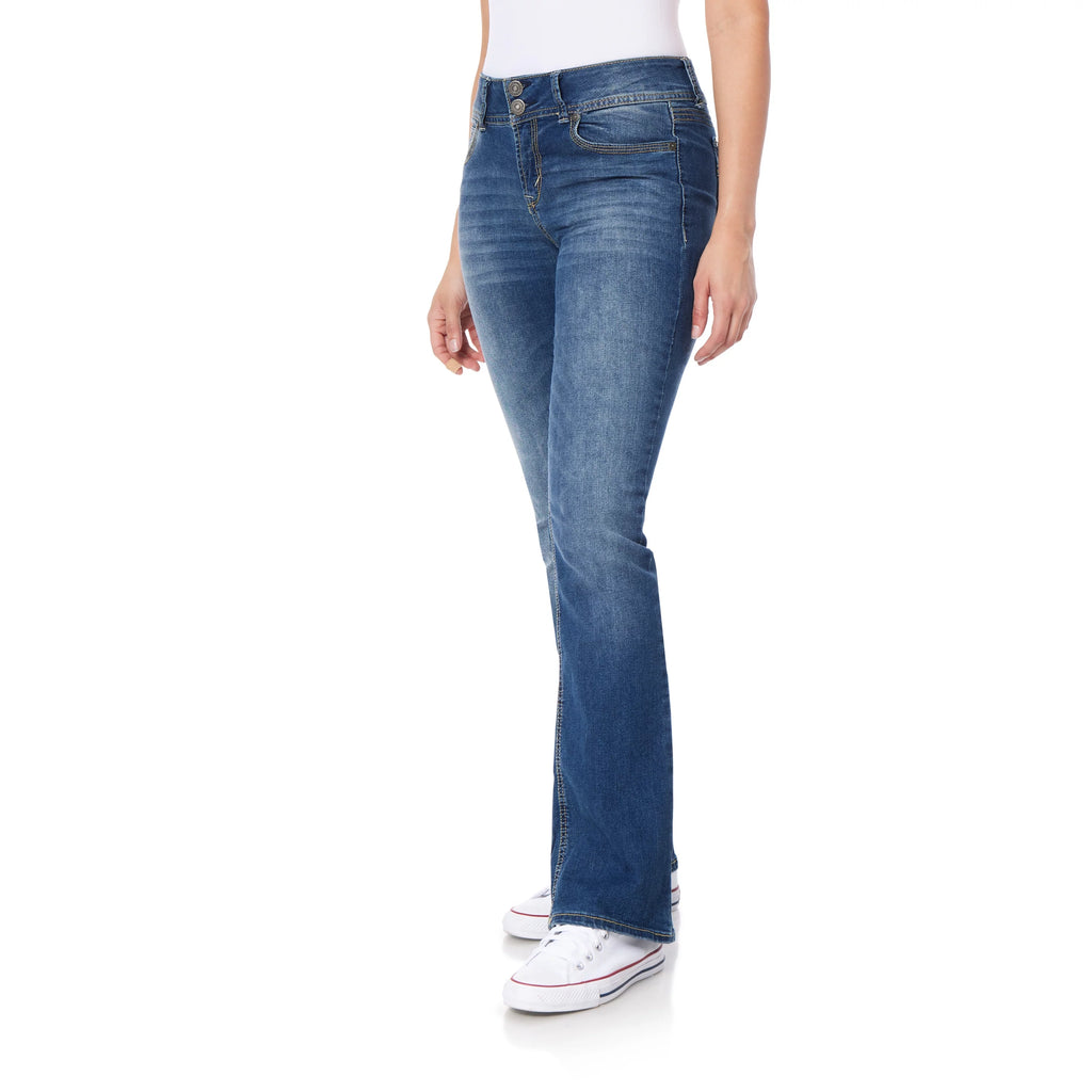 Women's Bootcut Mid-Rise Stretch Jeans T57438