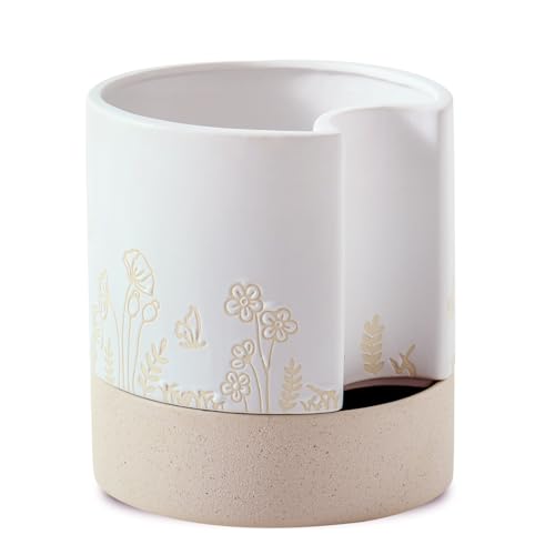 6 Inch Ceramic Self Watering Plant Pot with Drainage Hole Z672208