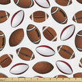 American Football Fabric by The Yard, 1 Yard, Caramel Ruby White F10109
