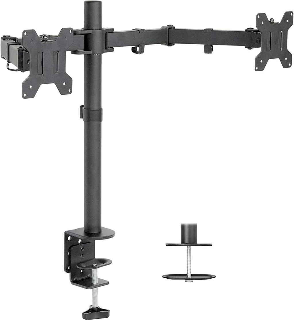 32-inch Curved 4K UHD IPS LCD Monitor, 2-Pack Bundle with Desk Mount Dual Monitor Stand I490834