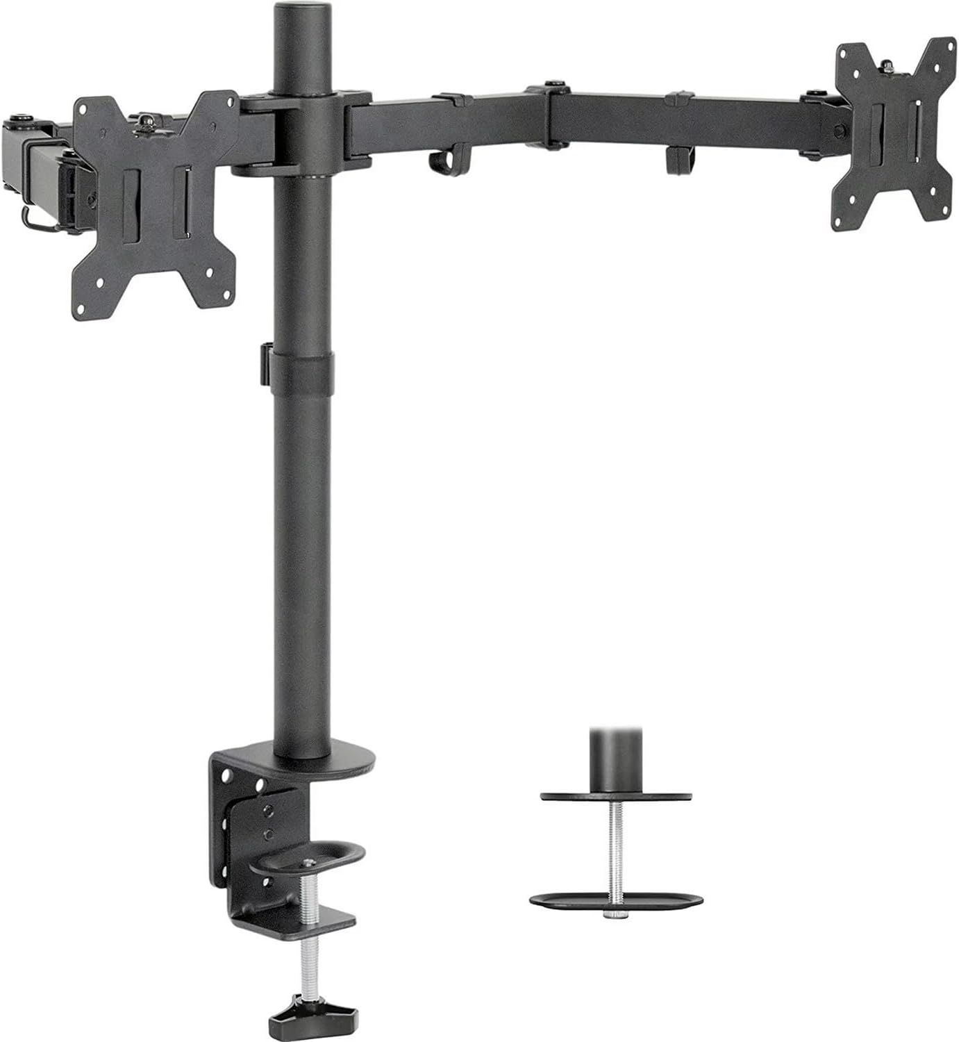 32-inch Curved 4K UHD IPS LCD Monitor, 2-Pack Bundle with Desk Mount Dual Monitor Stand I490834