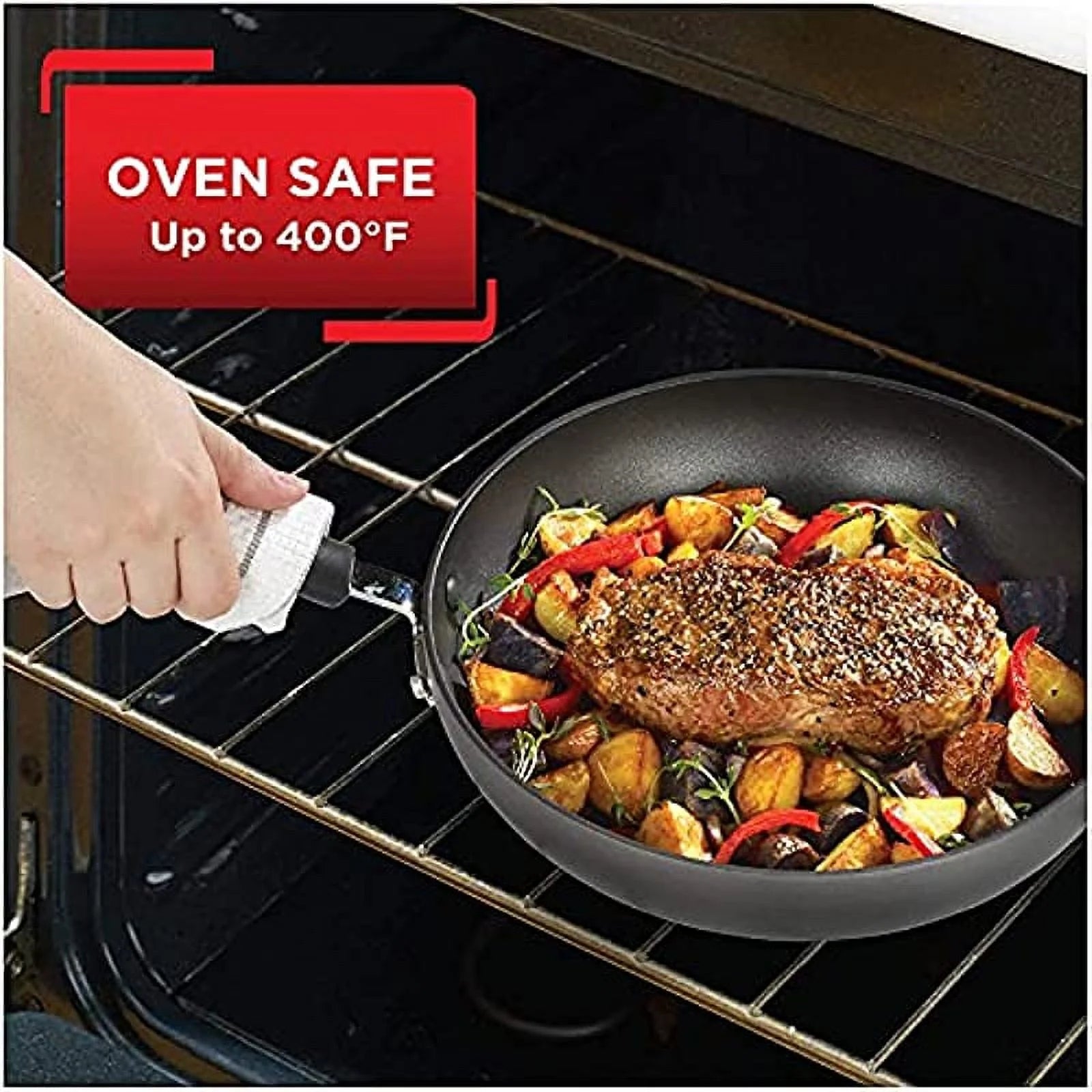 2 Piece Nonstick Fry Pan Cookware Set, 8 and 10.25-Inch, Gray J64968